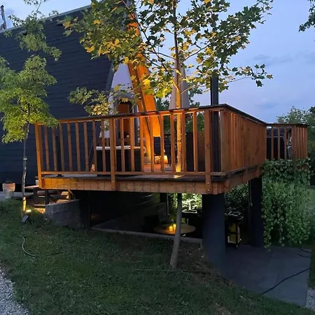 Сasa de vacaciones New! Glamping House With New Hot Tub And Sauna- Hisa Oddiha Updated December 2025